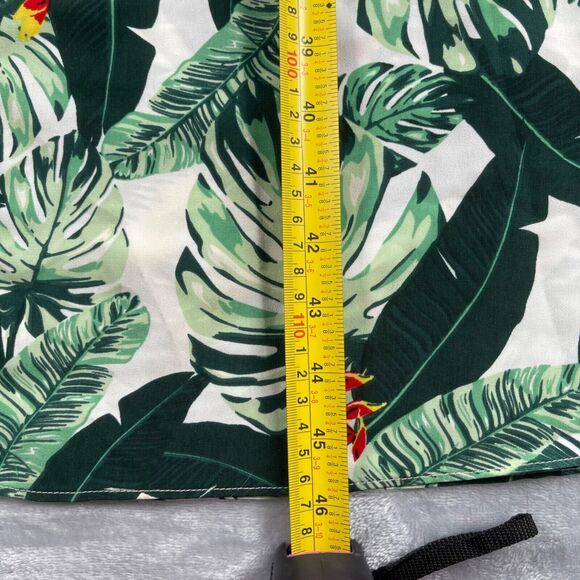 Rachel Zoe Duster Hawaiian Palm Print Kimono Tassel Tie Open Front Swim Cover Up - Picture 9 of 15